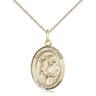 14kt Gold Filled St. Dunstan Patron Saint Medal Necklace 3/4 x 1/2 inch with 18 inch chain by Bliss