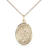 14kt Gold Filled St. John Chrysostom Patron Saint Medal Necklace 3/4 inch with 18 inch Chain by Bliss Manufacturing