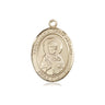 14kt solid gold St. John Chrysostom patron saint medal pendant 3/4 inch by Bliss Manufacturing USA
