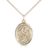 14kt gold filled St. Polycarp of Smyrna patron saint medal necklace, 3/4 x 1/2 inch with 18 inch chain, handcrafted by Bliss Manufacturing USA