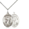 Sterling Silver Medium Divine Mercy Medal Necklace 3/4 x 1/2 pendant with 18 inch chain by Bliss