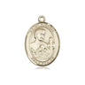 14kt Solid Gold St. Kieran Patron Saint Medal Pendant 3/4 x 1/2 inch by Bliss Manufacturing