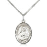 Sterling Silver St. Rose Philippine Patron Saint Medal Necklace 3/4 x 1/2 inch on 18 inch Chain by Bliss