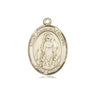 14kt Solid Gold St. Juliana patron saint medal pendant 3/4 x 1/2 handcrafted by Bliss