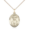 14kt Gold Filled St. Andrew Kim Taegon Catholic patron saint medal necklace 3/4 x 1/2 inch on 18 inch chain by Bliss