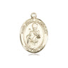 14kt solid gold St. Simon the Apostle patron saint medal pendant 3/4 x 1/2 inches handcrafted by Bliss Manufacturing
