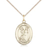 14kt Gold Filled St. Rocco Patron Saint Medal Necklace 3/4 x 1/2 inch with 18 inch Chain by Bliss