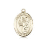 14kt Solid Gold St. Uriel Archangel Medal Pendant 3/4 x 1/2 inch handcrafted by Bliss