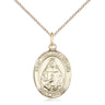 14kt gold filled St. Theodore Guerin patron saint medal necklace, 3/4 inch medal on 18 inch chain, handcrafted by Bliss Manufacturing