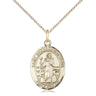14kt Gold Filled St. Bernadine Of Sienna Medium Patron Saint Medal Necklace 3/4 x 1/2 inches on 18 inch chain by Bliss
