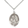 Sterling silver Our Lady of Assumption medal necklace 3/4 inch by 1/2 inch on 18 inch chain by Bliss