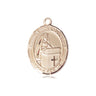 14kt Solid Gold Blessed Emilee Doultremont Medal Pendant 3/4 x 1/2 inch - Handcrafted Catholic Religious Jewelry by Bliss USA