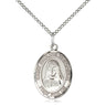 Sterling silver St. Pauline Visintainer patron saint medal necklace with 18 inch chain by Bliss Manufacturing