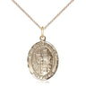 14kt Gold Filled St. Jacob of Nisibis Catholic Patron Saint Medal Necklace 3/4 x 1/2 inches 18 inch chain Bliss
