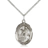 Sterling Silver St. Jacob of Nisibis Patron Saint Medal Necklace 3/4 inch pendant 18 inch chain Bliss