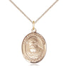 14kt Gold Filled St. Daniel Comboni Catholic patron saint medal necklace, 3/4 inch medal on 18 inch chain, Bliss USA