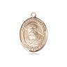 14kt Solid Gold St. Daniel Comboni Catholic patron saint medal pendant, 3/4 inch by 1/2 inch, handcrafted by Bliss USA