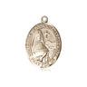 14kt Solid Gold St. Jeanne Chézard de Matel Medal Pendant 3/4 x 1/2 inch Handcrafted by Bliss Manufacturing