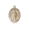 14kt Solid Gold St. Eligius Patron Saint Medal Pendant 3/4 x 1/2 inch by Bliss Manufacturing