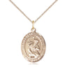 14kt gold filled Blessed Herman the Cripple medal necklace with 18 inch chain, 3/4 inch medal, by Bliss