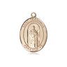 14kt Solid Gold St. Seraphina Catholic Patron Saint Medal Pendant 3/4 x 1/2 inches by Bliss