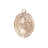 14kt solid gold St. Viator of Bergamo patron saint medal pendant, 3/4 x 1/2 inches, handcrafted by Bliss