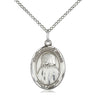 Sterling silver Blessed Jeanne Jugan patron saint medal necklace with 3/4 inch pendant on 18 inch chain by Bliss Manufacturing