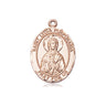 14kt solid gold St. Lydia Purpuraria patron saint medal pendant, 3/4 x 1/2 inches, handcrafted by Bliss
