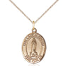 14kt gold filled medium Our Lady of Kibeho medal necklace with 18 inch curb chain by Bliss