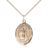 14kt gold filled St. Maron patron saint medal necklace, 3/4 x 1/2 inch pendant on 18 inch chain, handcrafted by Bliss Manufacturing