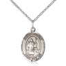 Sterling Silver St. Maron Patron Saint Medal Necklace 3/4 inch by 1/2 inch on 18 inch Chain by Bliss