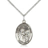 Sterling Silver St. Margaret Mary Alacoque Patron Saint Medal Necklace 3/4 inch by 1/2 inch 18 inch Chain Bliss