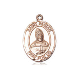 14kt solid gold St. Fabian patron saint medal pendant 3/4 inch by Bliss Manufacturing
