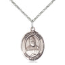 Sterling silver St. Fabian patron saint medal necklace with 18 inch chain by Bliss Manufacturing