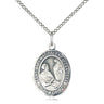 Sterling Silver St. Mary Magdalene of Canossa Patron Saint Medal Necklace 3/4 x 1/2 inches on 18 inch chain by Bliss