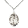 Sterling silver St. Joseph Marello patron saint medal necklace with 3/4 inch pendant on 18 inch chain by Bliss Manufacturing