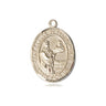 14kt Solid Gold St. Claude de la Colombiere Patron Saint Medal Pendant 3/4 x 1/2 inch by Bliss