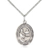 Sterling Silver St. Claude de la Colombiere patron saint medal necklace with 3/4 inch pendant and 18 inch chain by Bliss