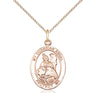 14kt gold filled Guardian Angel Protector pendant necklace 3/4 x 1/2 inch on 18 inch chain by Bliss