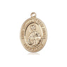 14kt Solid Gold St. Edmund of East Anglia Patron Saint Medal Pendant 3/4 x 1/2 inch by Bliss