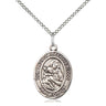 Sterling silver Our Lady of the Precious Blood miraculous medal necklace 3/4 inch pendant 18 inch chain Bliss