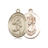 14kt Solid Gold St. Christopher Track and Field Medal Pendant 3/4 inch by 1/2 inch by Bliss Manufacturing