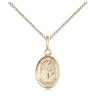 Gold Filled St. Ann Patron Saint Medal Necklace 1/2 x 1/4 inch with 18 inch chain by Bliss