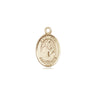 14kt Solid Gold St. Ann Small Medal Pendant 1/2 x 1/4 Handcrafted by Bliss USA