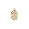 Small 14kt solid gold St. Agatha patron saint medal pendant handcrafted by Bliss USA