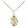 Small 14kt gold filled St. Anthony of Padua patron saint medal necklace with 18 inch chain