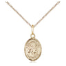 14kt Gold Filled Small St. Augustine Patron Saint Medal Necklace 1/2 x 1/4 with 18 Inch Chain by Bliss