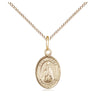 Small 14kt gold filled St. Blaise patron saint medal necklace with 18 inch chain by Bliss Manufacturing