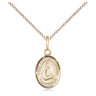 14kt Gold Filled St. Frances Cabrini Patron Saint Medal Necklace 1/2 inch by 1/4 inch on 18 inch chain by Bliss