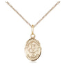 14kt Gold Filled Small St. Alexander Sauli Patron Saint Medal Necklace 1/2 x 1/4 with 18 Inch Chain by Bliss